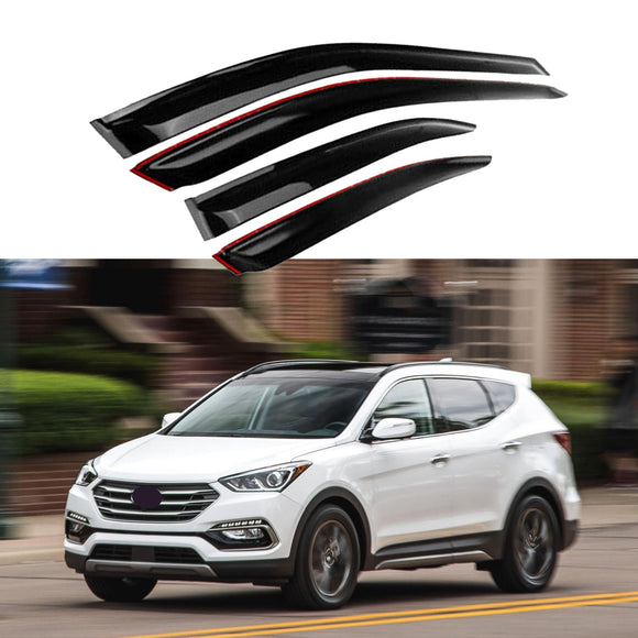 For Hyundai Santa Fe Sport 2013-2018 Out-Channel Vent Window Visors Rain Sun Wind Guards Shade Deflectors