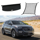 For Hyundai Santa Fe Sport 2017-2018 Luggage Rear Trunk Retractable Tonneau Cargo Cover and Free Net (Black)-1