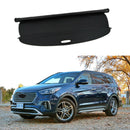 For Hyundai Santa Fe / XL 2013-2018 Rear Trunk Retractable Tonneau Cargo Cover (Black)-1