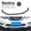 FIT 2020-2024 NISSAN Sentra FRONT BUMPER LIP SPOILER SPLITTER (Carbon Fiber Print)-2