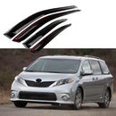 Se adapta a Toyota Sienna 2011-2020, viseras para ventanas con ventilación de canal exterior, protectores contra la lluvia, el sol y el viento, deflectores de sombra -1