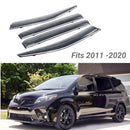 Se adapta a Toyota Sienna 2011-2020, molduras cromadas con clip, viseras para ventanas, protectores contra la lluvia, el sol y el viento, deflectores de sombra -2