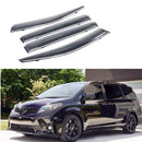 Se adapta a Toyota Sienna 2011-2020, molduras cromadas con clip, viseras para ventanas, protectores contra la lluvia, el sol y el viento, deflectores de sombra -1
