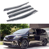 Fit 2011-2020 Toyota Sienna Clip-On Chrome Trim Vent Window Visors Rain Sun Wind Guards Shade Deflectors