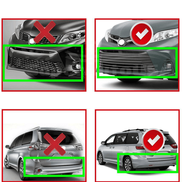 Fit 2018-2020 Toyota Sienna Mudguard Mud Flap Splash Guard Fender Mudflap Trim