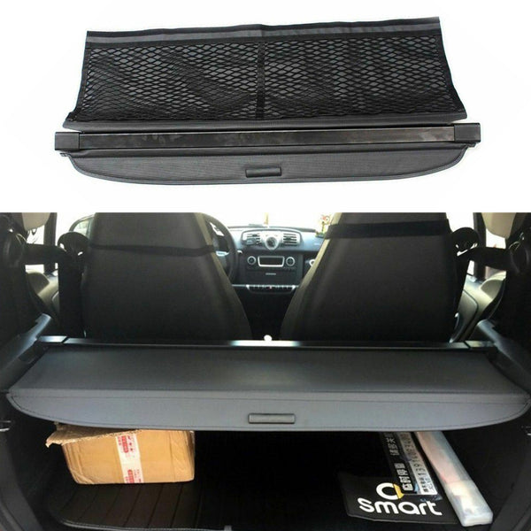 Se adapta a la cubierta de carga Tonneau retráctil del maletero trasero SMART Fortwo 2015-2019 (negro)