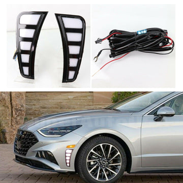 Para Hyundai Sonata 2020 2021 LED DRL Luz de circulación diurna Lámpara de señal de giro 