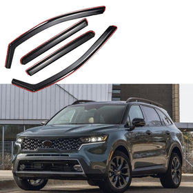 For Sorento 2021-2022 In-Channel Vent Window Visors Rain Sun Wind Guards Shade Deflectors