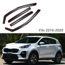 For Sportage 2017-2022 In-Channel Vent Window Visors Rain Sun Wind Guards Shade Deflectors-2