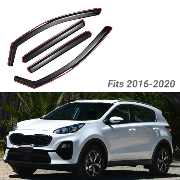 For Sportage 2017-2022 In-Channel Vent Window Visors Rain Sun Wind Guards Shade Deflectors