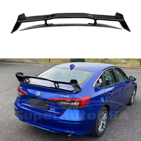 High-Performance Matte Black Rear Diffuser Bumper Cover for 2024 Ford Mustang by SuperAutoUSA.
