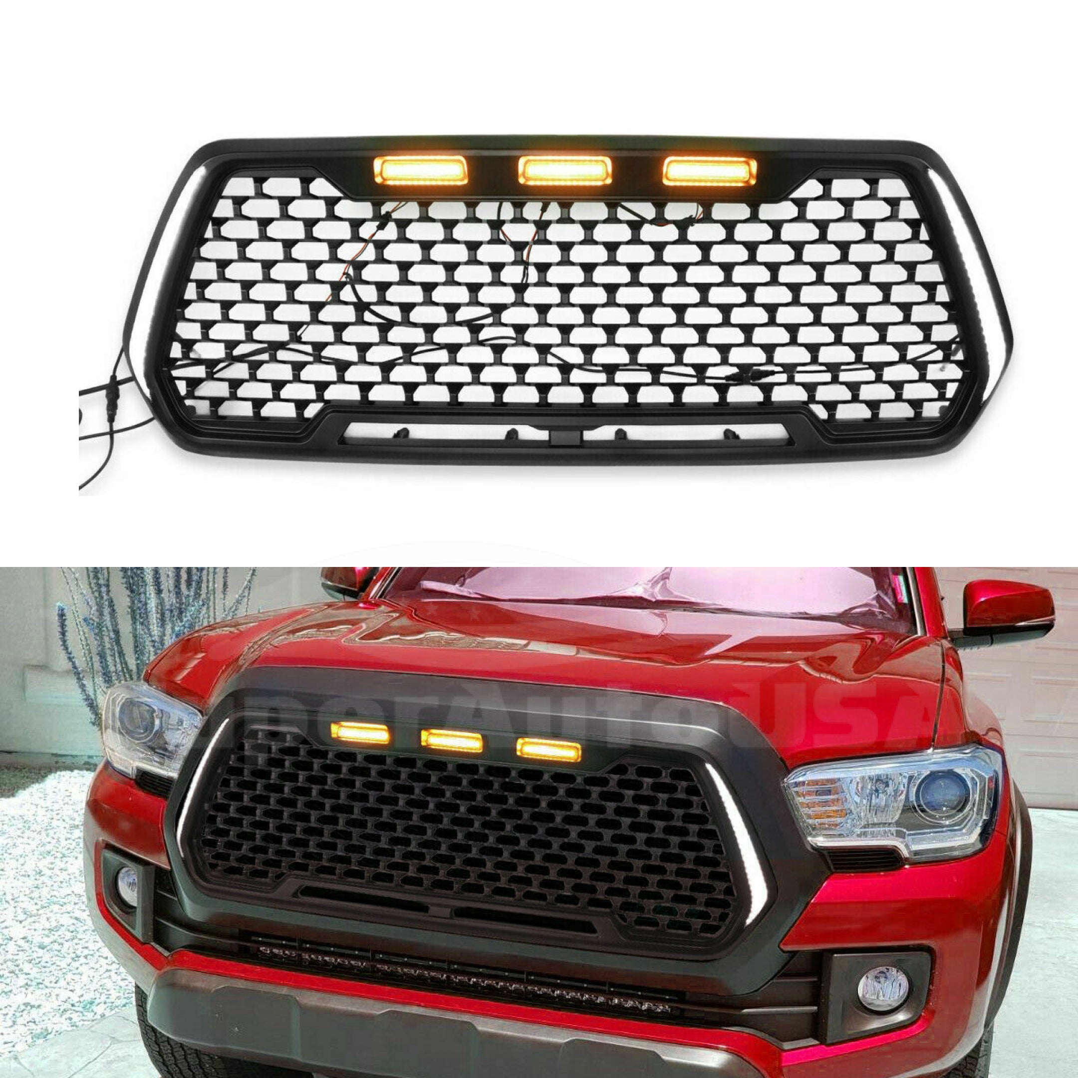 Fits Toyota Tacoma (2016-2021) Front Grille w/ Turn Signal LED Day Light