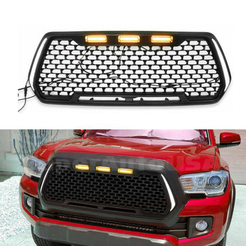Se adapta a Toyota Tacoma (2016-2021) Parrilla delantera con luz diurna LED de señal de giro 