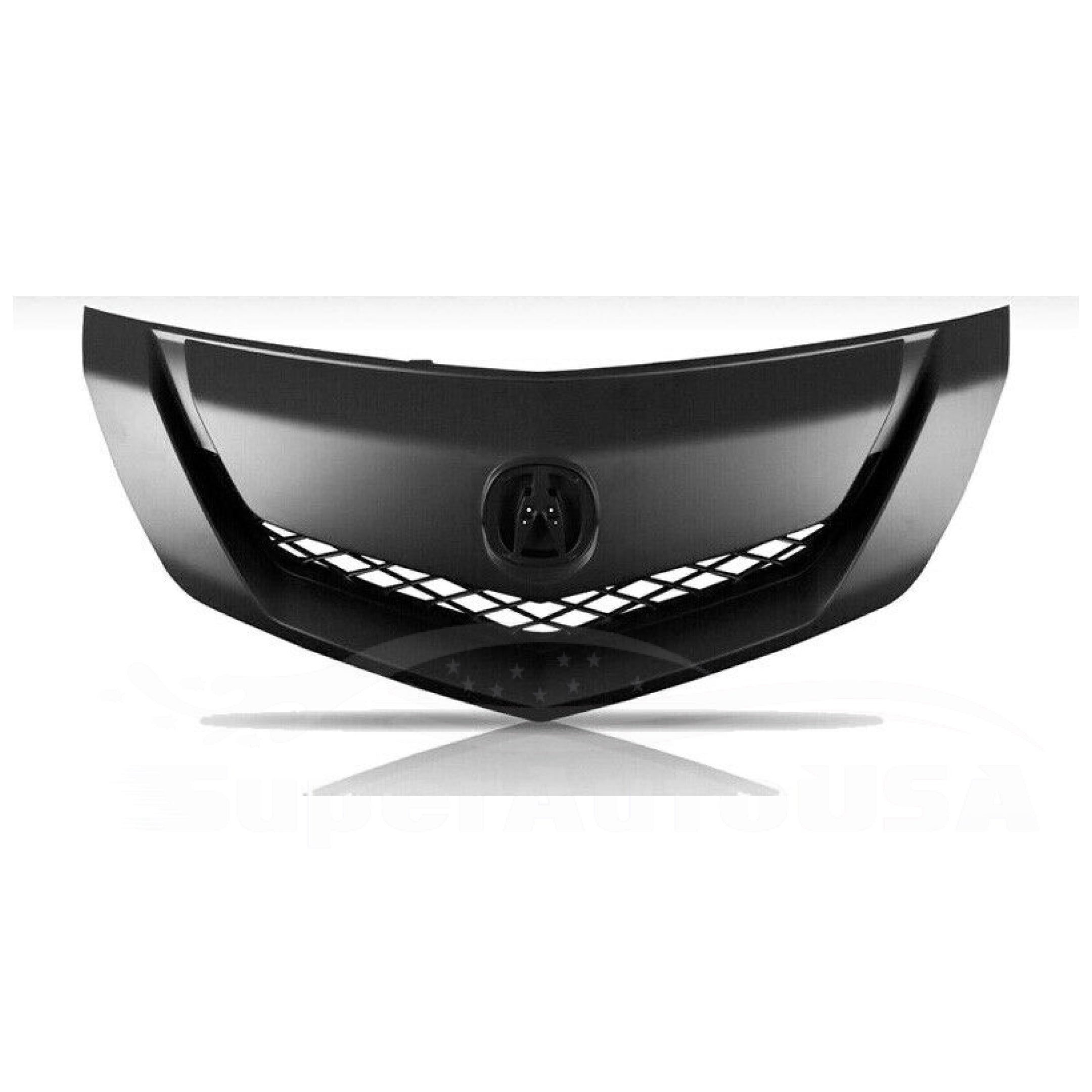 For 2009-2011 Acura TL Front Bumper Upper Grille Assembly (Painted Matte Black)-2