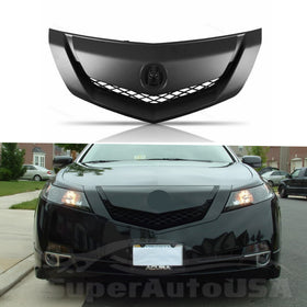 For 2009-2011 Acura TL Front Bumper Upper Grille Assembly (Painted Matte Black)