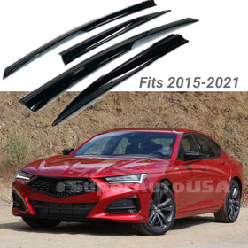 Fit 2015-2020 Acura TLX 3D Mugen Style Vent Window Visors Rain Sun Wind Guards Shade Deflectors