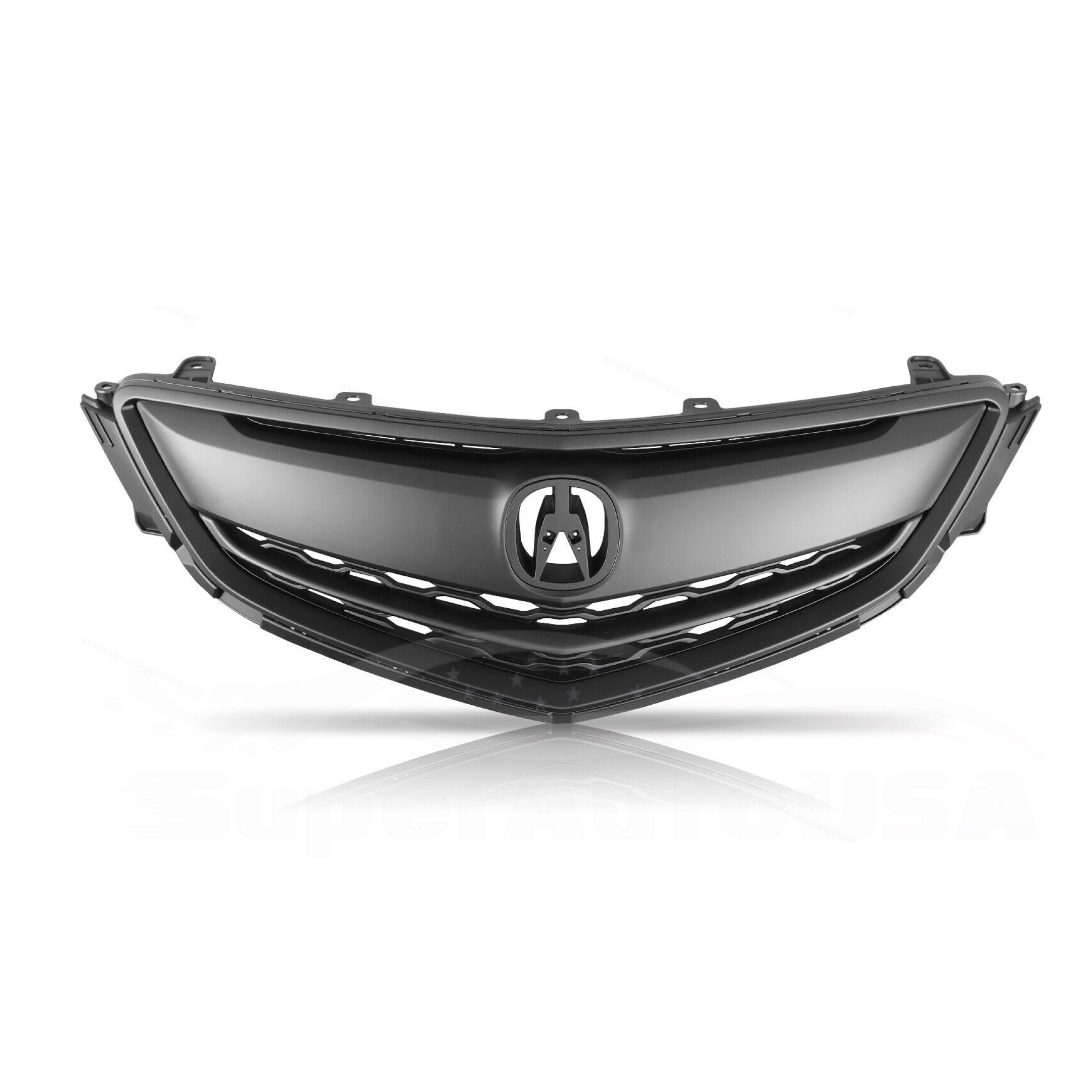 For 2015-2017 Acura TLX Front Bumper Upper Grille Assembly (Painted Matte Black) - 0