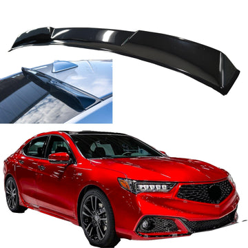 Compatible con el alerón de la visera del techo trasero de la ventana del techo Acura TLX 2015-2020, color negro brillante 