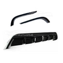 Fit 2018-2024 Toyota Camry TRD Style Black Rear Bumper Lip Spoiler Lower Diffuser & Splitters-4