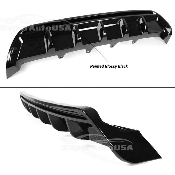 Fit 2018-2024 Toyota Camry TRD Style Black Rear Bumper Lip Spoiler Lower Diffuser & Splitters