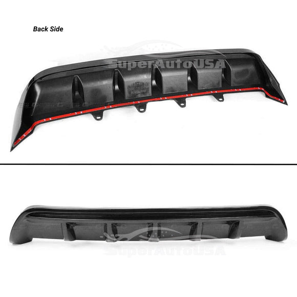 Fit 2018-2024 Toyota Camry TRD Style Black Rear Bumper Lip Spoiler Lower Diffuser & Splitters