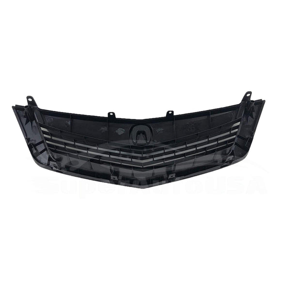 For 2009-2014 Acura TSX Front Bumper Upper Grille Assembly Grill (Gloss Black)
