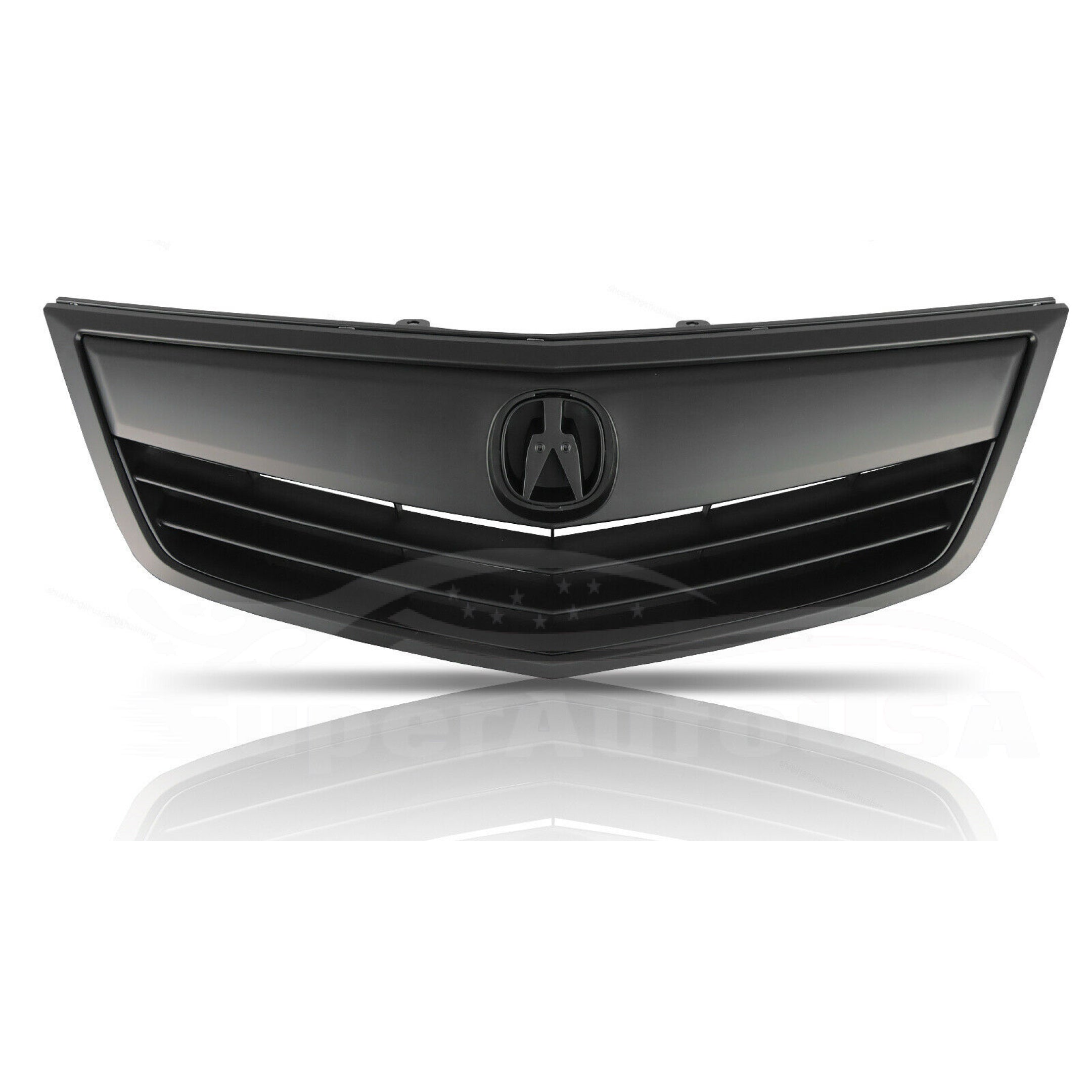 For 2011-2014 Acura TSX Front Bumper Upper Grille Assembly (Gloss Black or Painted Matte Black) - 0