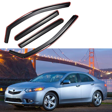 Se adapta a Acura TSX 2009-2014, viseras para ventanas con ventilación en el canal, protectores contra la lluvia, el sol y el viento, deflectores de sombra 