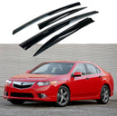Fit 2009-2014 Acura TSX 3D Mugen Style Vent Window Visors Rain Sun Wind Guards Shade Deflectors-1