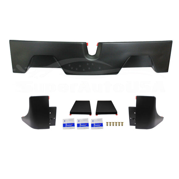 Fits 2016-2021 Toyota Tacoma Rear Protector Truck Cab Spoiler (Gloss Black)