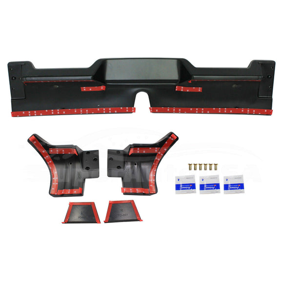 Se adapta al alerón protector trasero de cabina de camioneta GMC Sierra 2500 HD 2008-2014 (negro brillante) 