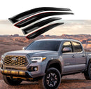 Fit 2016-2021 Toyota Tacoma Double Cab Out-Channel Vent Window Visors Rain Sun Wind Guards Shade Deflectors-1