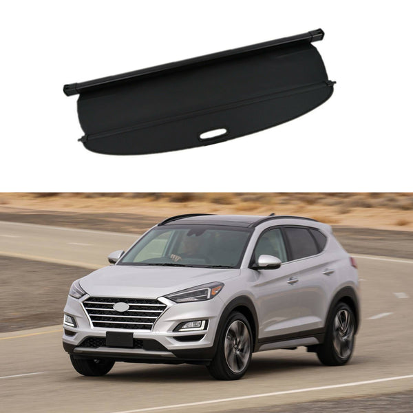 For Hyundai Tucson 2019-2021 Luggage Rear Trunk Retractable Tonneau Cargo Cover (Black)