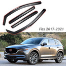 Fit 2017-2024 Mazda CX5 In-Channel Vent Window Visors Rain Sun Wind Guards Shade Deflectors-2