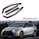Fit 2015-2017 Toyota Camry In-Channel Vent Window Visors Rain Sun Wind Guards Shade Deflectors-2