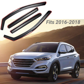 For Hyundai Tucson 2016-2018 In-Channel Vent Window Visors Rain Sun Wind Guards Shade Deflectors