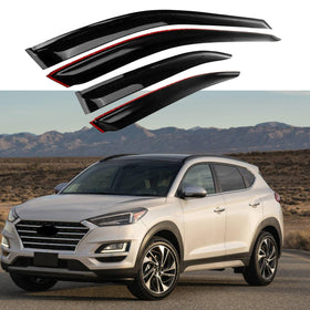 For Hyundai Tucson 2019-2021 Out-Channel Vent Window Visors Rain Sun Wind Guards Shade Deflectors