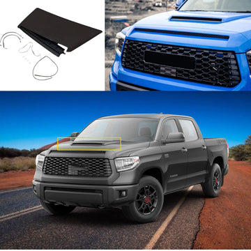 Se adapta al kit de entrada de aire decorativa para capó de Toyota Tundra TRD PRO y Sport 2014-2021 (negro mate sin pintar) 