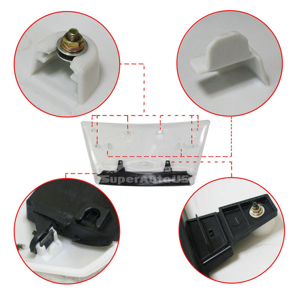 Fits 2014-2021 Toyota Tundra TRD PRO & Sport Air Flow Decorative Intake Hood Scoop Kit  (White)