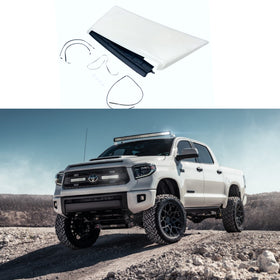Se adapta a 2014-2021 Toyota Tundra TRD PRO y Sport Air Flow Kit decorativo de toma de aire para capó (blanco)