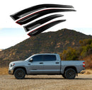 Se adapta a Toyota Tundra 2007-2021, viseras para ventanas con ventilación de canal exterior, protectores contra la lluvia, el sol y el viento, deflectores de sombra -1