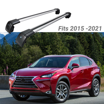 Barra transversal para equipaje de techo negra compatible con LEXUS NX200t NX300H 2015-2021 