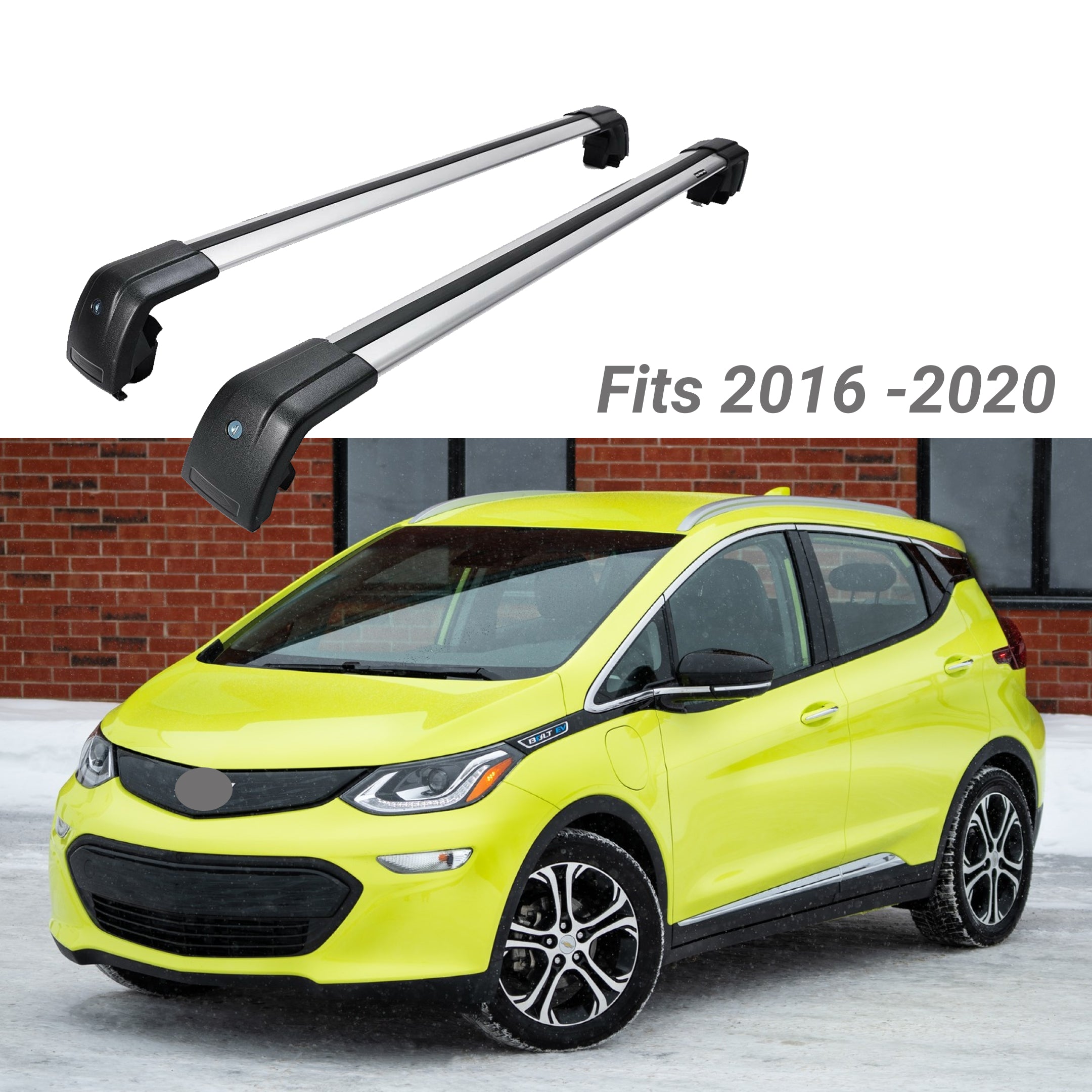 Ajuste 2016-2021 Chevrolet Bolt EV OE estilo barra transversal de techo de aluminio de alto grado-2
