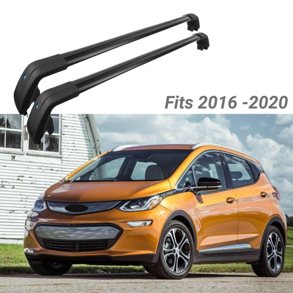 Fit 2016-2021 Chevrolet Bolt EV Black Roof Rack Baggage Luggage Cross Bar Crossbar