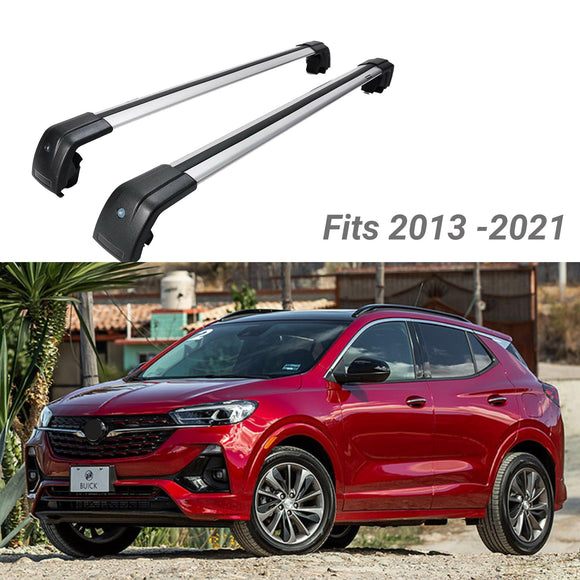 Fit 2013-2021 Buick Encore Silver Roof Rack Cross Bar Baggage Luggage Carrier Bar