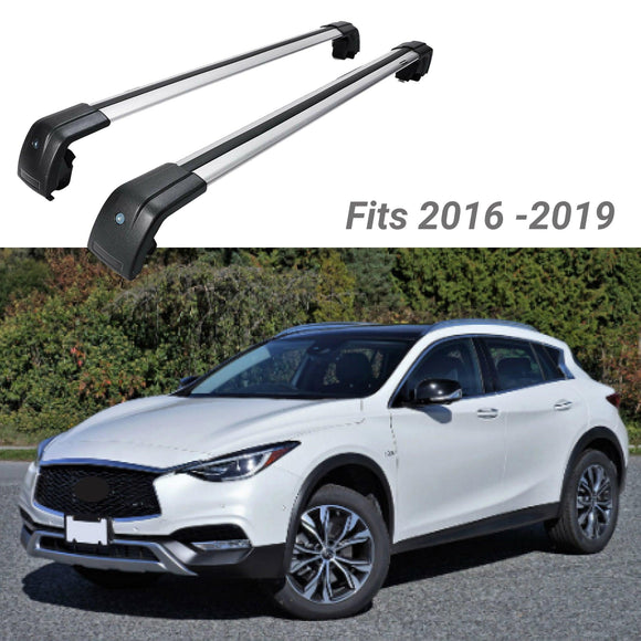 Compatible con INFINITI QX30 2016-2019 Portaequipajes de techo superior Barra transversal para equipaje Barra transversal 