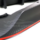 Fits 2017-2021 Honda Civic Hatchback Type-R Rear Bumper Lip (Carbon Fiber Print and Red)-4