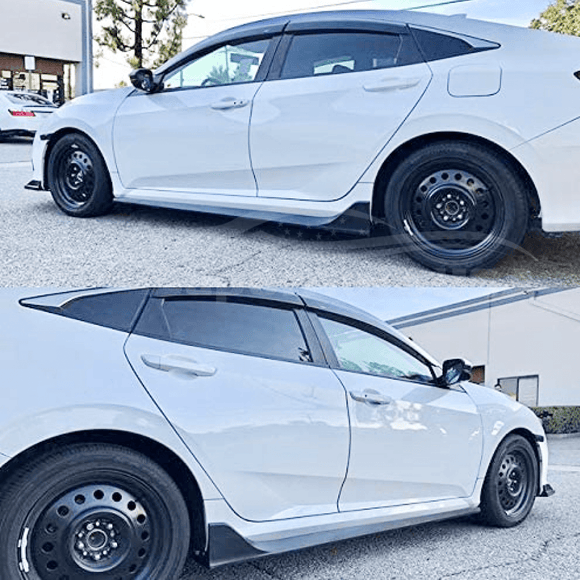 Fits 2016-2021 Honda Civic Sedan Type R Style Side Skirt Extensions Kit
