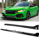 Fits 2016-2021 Honda Civic Sedan Type R Style Side Skirt Extensions Kit-1