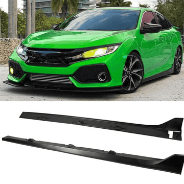 Kit de extensiones de faldón lateral estilo Honda Civic Sedan Type R 2016-2021 